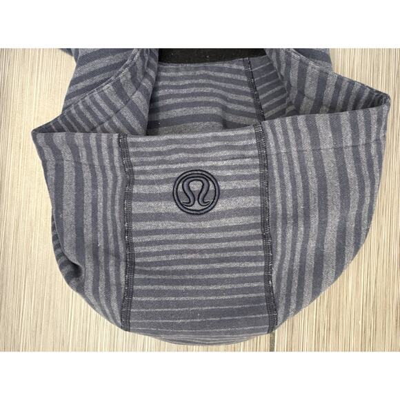 Lululemon Men’s Full Zip Up Blue Striped Hoodie Jacket Heavy Thick Size Medium - Picture 4 of 8